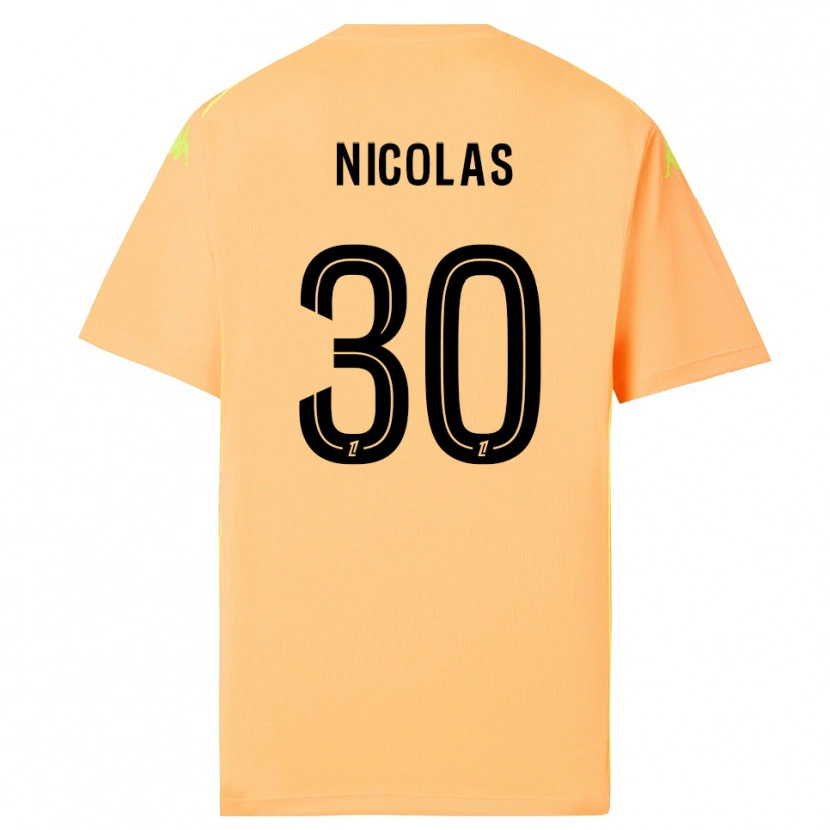 Danxen Niño Camiseta Lina-Lou Nicolas #30 Naranja Oscuro Negro Portero Equipación 2025/26 La Camisa México