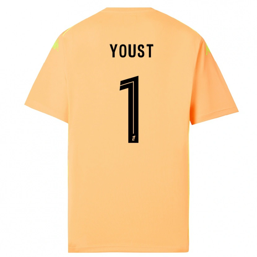 Danxen Niño Camiseta Matys Youst #1 Naranja Oscuro Negro Portero Equipación 2025/26 La Camisa México