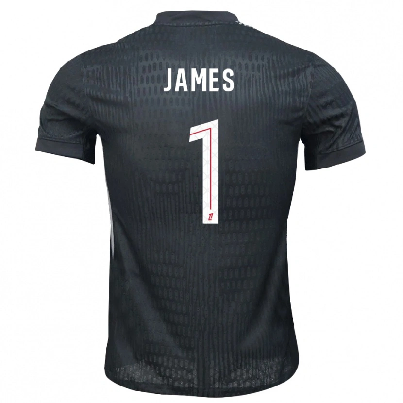 Danxen Niño Camiseta Martin James #1 Gris Oscuro Negro Portero Equipación 2025/26 La Camisa México