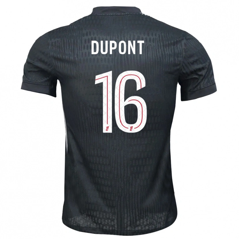 Danxen Niño Camiseta Raphaël Dupont #16 Gris Oscuro Negro Portero Equipación 2025/26 La Camisa México