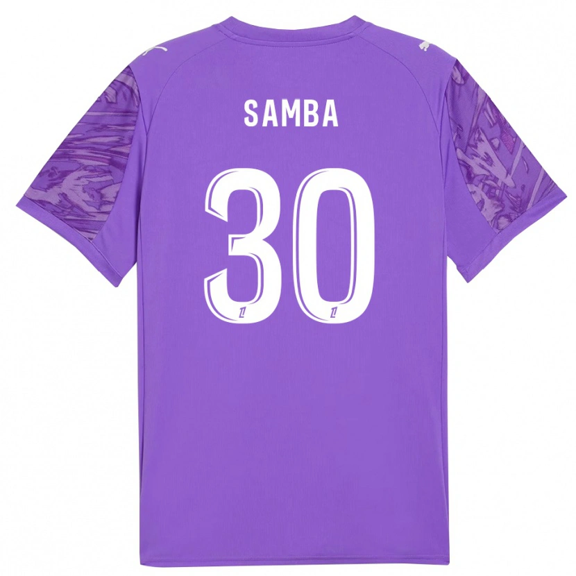 Danxen Niño Camiseta Brice Samba #30 Blanco Orquídea Portero Equipación 2025/26 La Camisa México