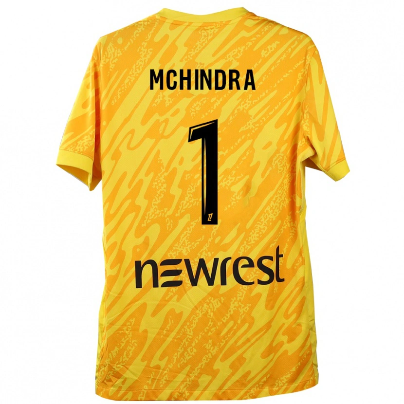 Danxen Niño Camiseta Naime Said Mchindra #1 Amarillo Negro Portero Equipación 2025/26 La Camisa México