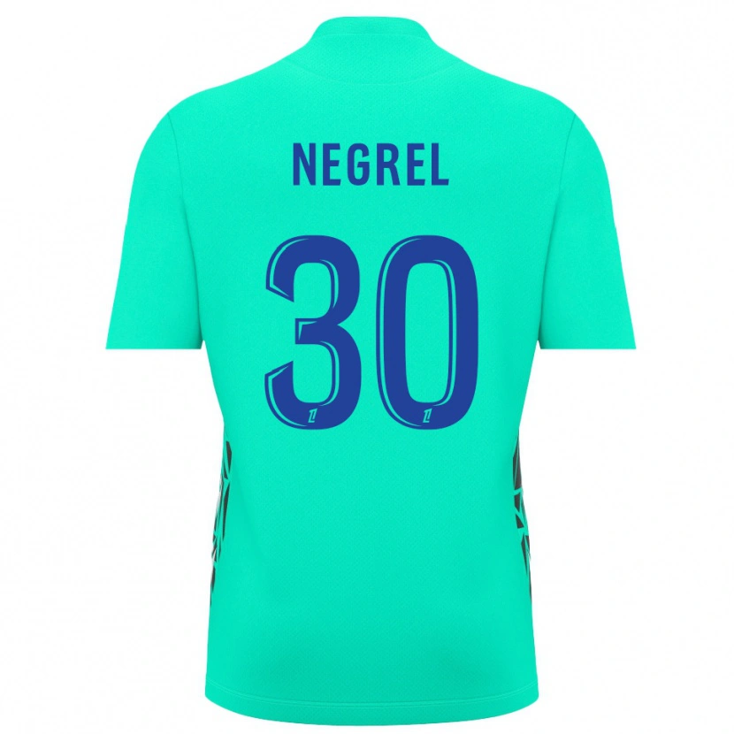 Danxen Niño Camiseta Tom Negrel #30 Azul Aguamarina Portero Equipación 2025/26 La Camisa México