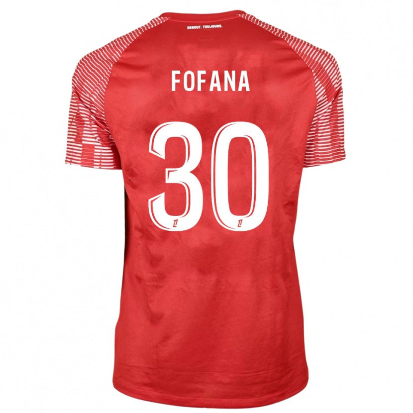 Danxen Niño Camiseta Yahia Fofana #30 Rojo Blanco Portero Equipación 2025/26 La Camisa México