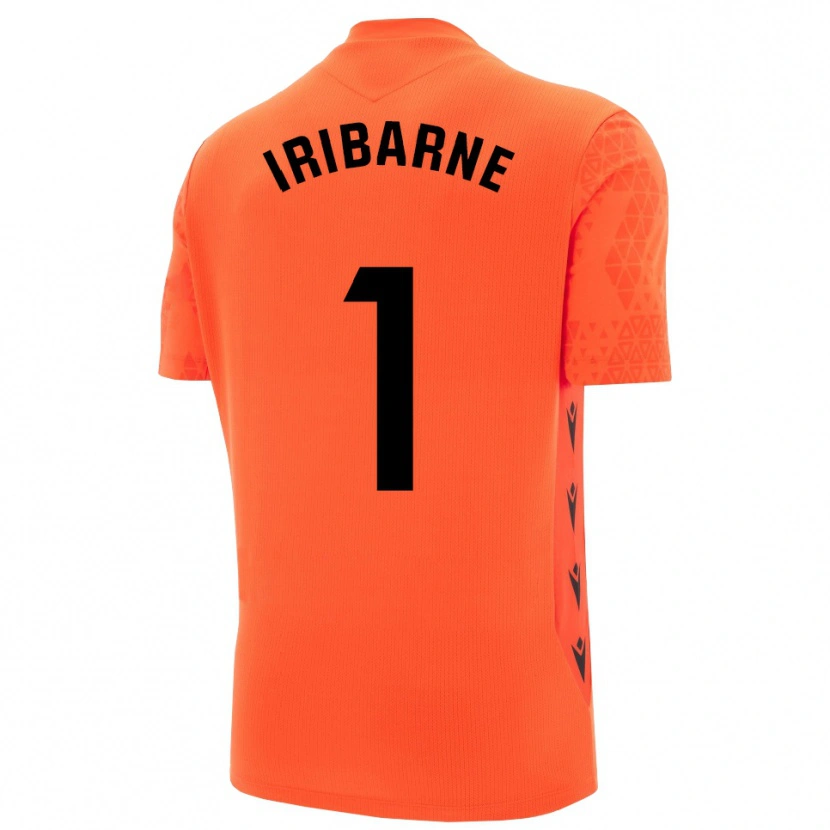 Danxen Niño Camiseta Bruno Iribarne #1 Naranja Negro Portero Equipación 2025/26 La Camisa México