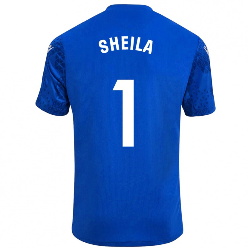 Danxen Niño Camiseta Sheila Ibañez Campillo #1 Azul Blanco Portero Equipación 2025/26 La Camisa México