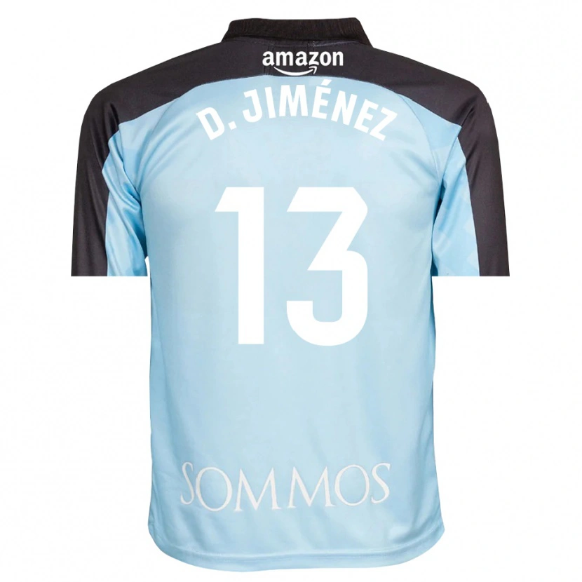 Danxen Niño Camiseta Dani Jiménez #13 Azul Claro Negro Portero Equipación 2025/26 La Camisa México
