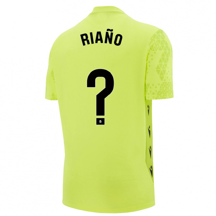 Danxen Niño Camiseta Marcos Riaño #0 Negro Verde Amarillo Portero Equipación 2025/26 La Camisa México