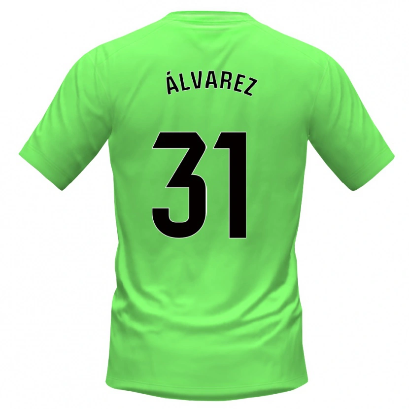 Danxen Niño Camiseta Iker Álvarez #31 Verde Negro Portero Equipación 2025/26 La Camisa México