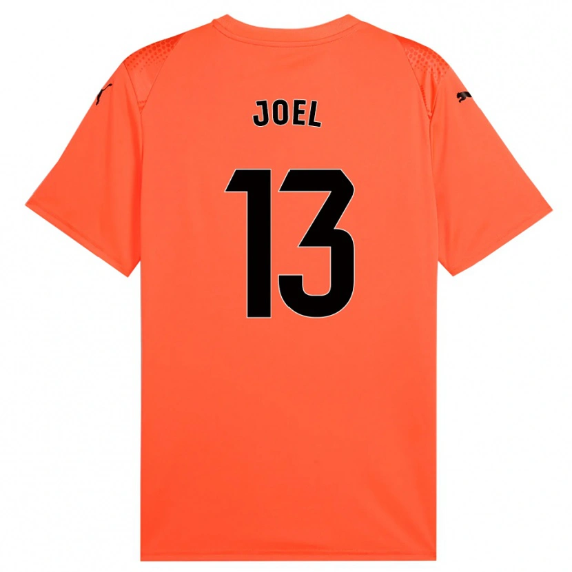 Danxen Niño Camiseta Christian Joel #13 Rojo Naranja Negro Portero Equipación 2025/26 La Camisa México