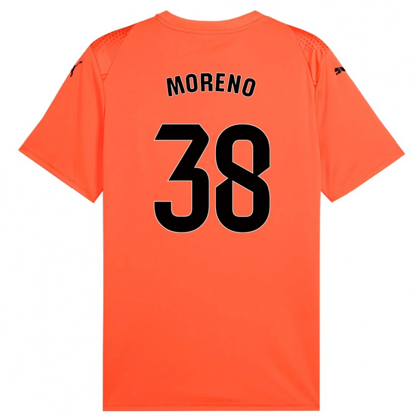 Danxen Niño Camiseta Gerard Moreno #38 Rojo Naranja Negro Portero Equipación 2025/26 La Camisa México