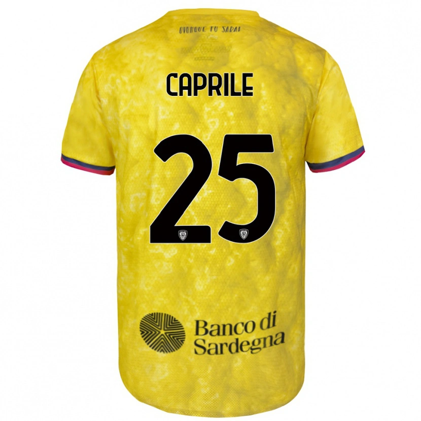Danxen Niño Camiseta Elia Caprile #25 Amarillo Negro Portero Equipación 2025/26 La Camisa México
