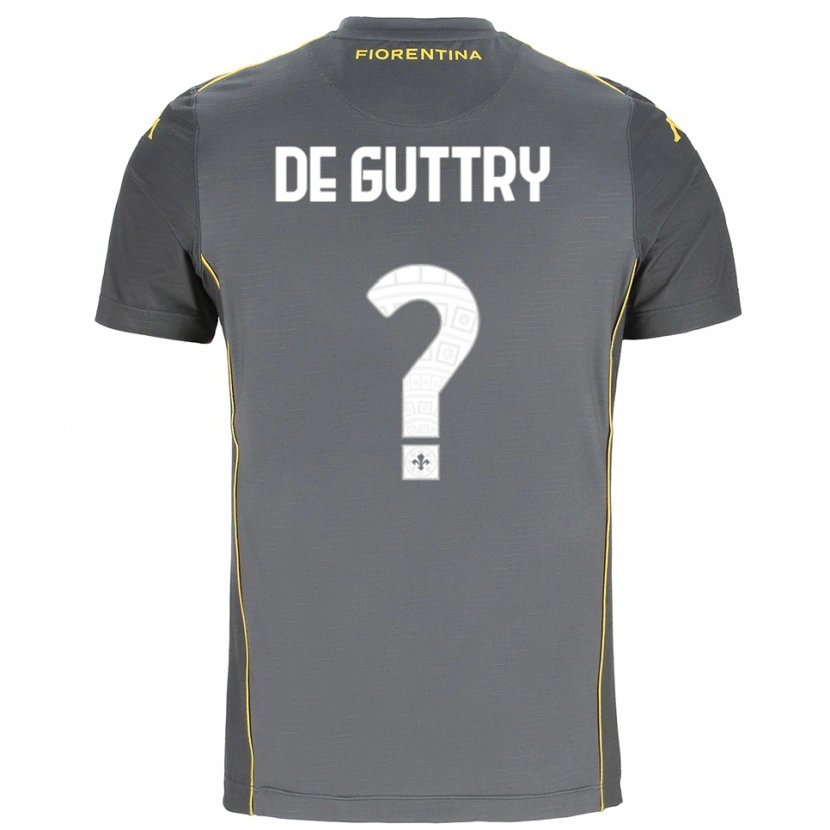 Danxen Niño Camiseta Elia De Guttry #0 Gris Oscuro Amarillo Portero Equipación 2025/26 La Camisa México