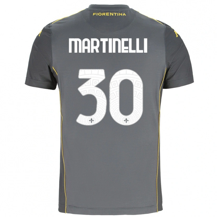 Danxen Niño Camiseta Tommaso Martinelli #30 Gris Oscuro Amarillo Portero Equipación 2025/26 La Camisa México
