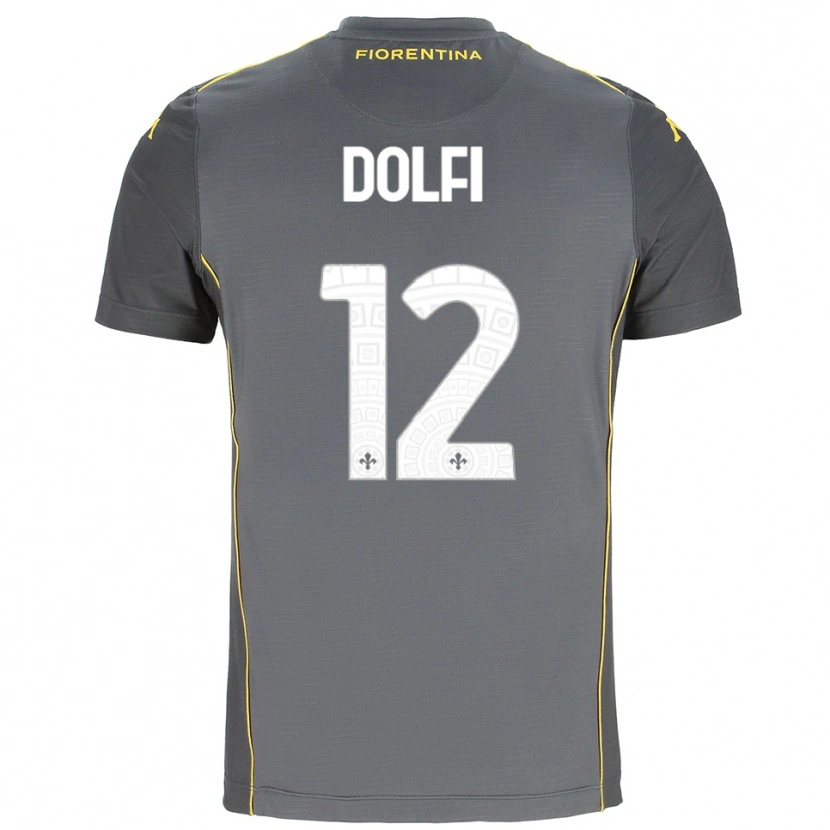 Danxen Niño Camiseta Brando Dolfi #12 Gris Oscuro Amarillo Portero Equipación 2025/26 La Camisa México