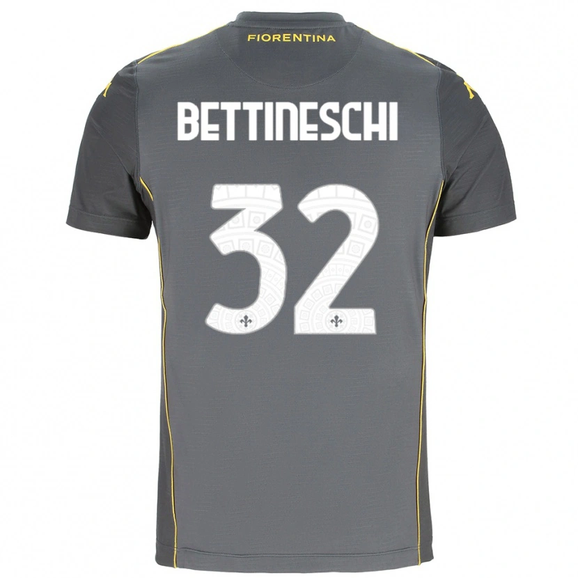 Danxen Niño Camiseta Giorgia Bettineschi #32 Gris Oscuro Amarillo Portero Equipación 2025/26 La Camisa México