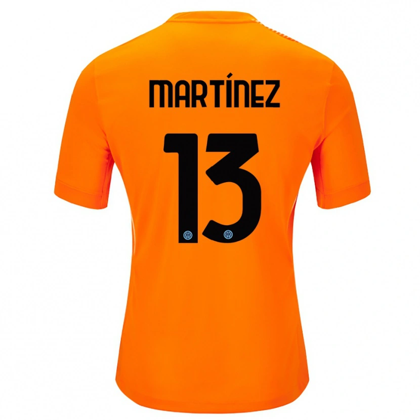 Danxen Niño Camiseta Josep Martínez #13 Naranja Claro Negro Portero Equipación 2025/26 La Camisa México
