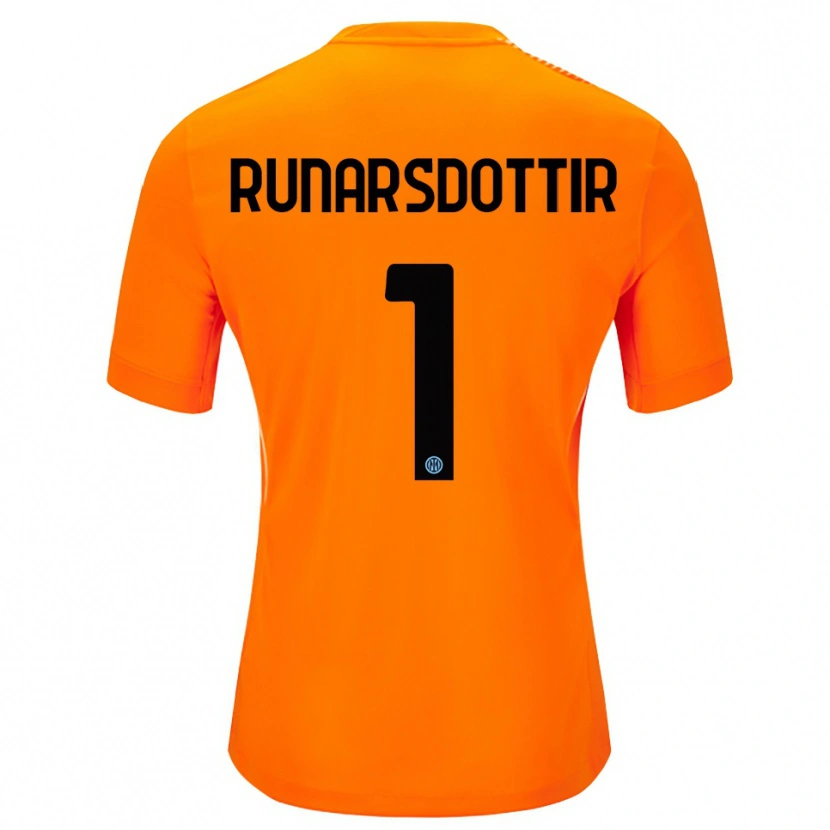 Danxen Niño Camiseta Cecilía Rán Rúnarsdóttir #1 Naranja Claro Negro Portero Equipación 2025/26 La Camisa México