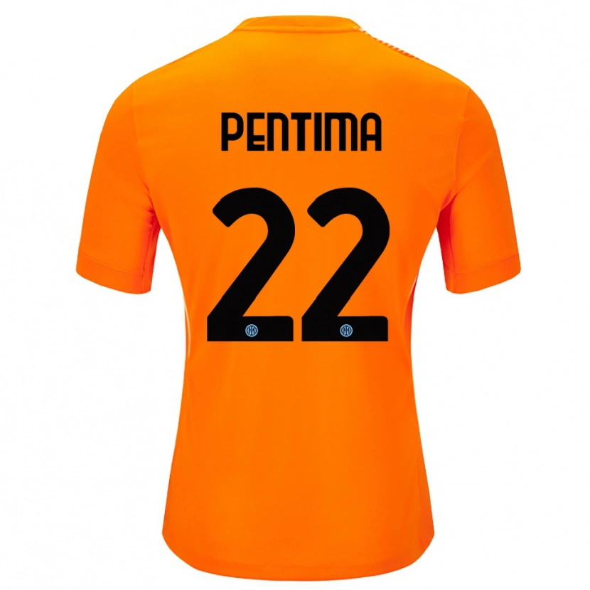 Danxen Niño Camiseta Alessandro Pentima #22 Naranja Claro Negro Portero Equipación 2025/26 La Camisa México