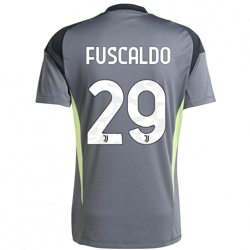 Danxen Niño Camiseta Matteo Fuscaldo #29 Gris Oscuro Blanco Portero Equipación 2025/26 La Camisa México