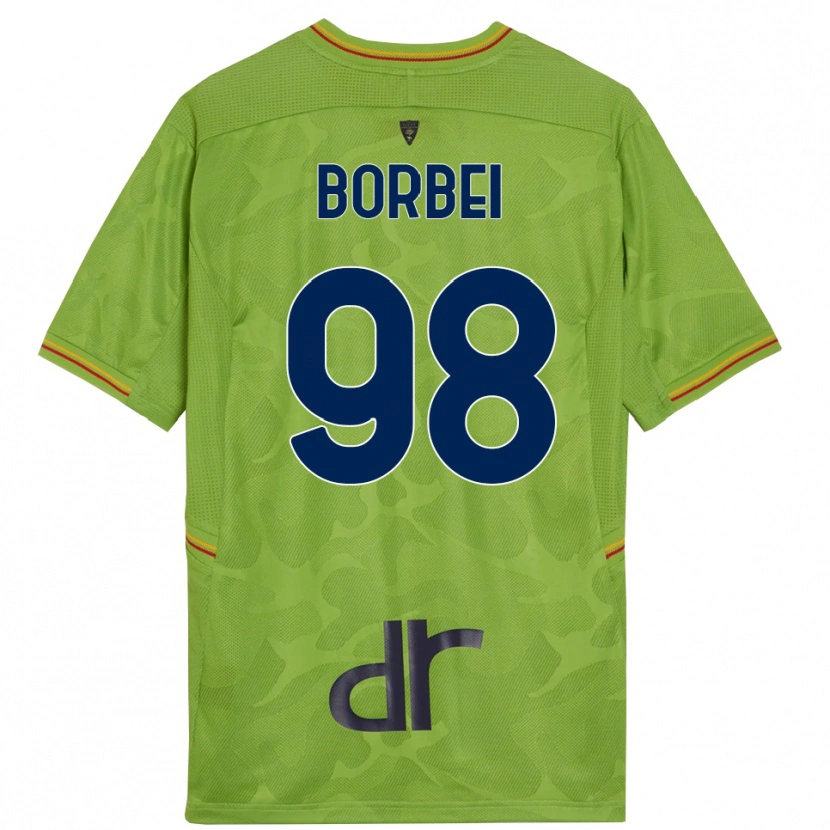 Danxen Niño Camiseta Alexandru Borbei #98 Verde Bosque Negro Portero Equipación 2025/26 La Camisa México