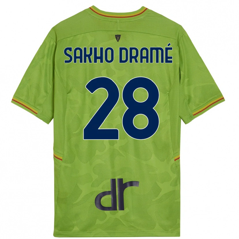 Danxen Niño Camiseta Samba Sakho Dramé #28 Verde Bosque Negro Portero Equipación 2025/26 La Camisa México