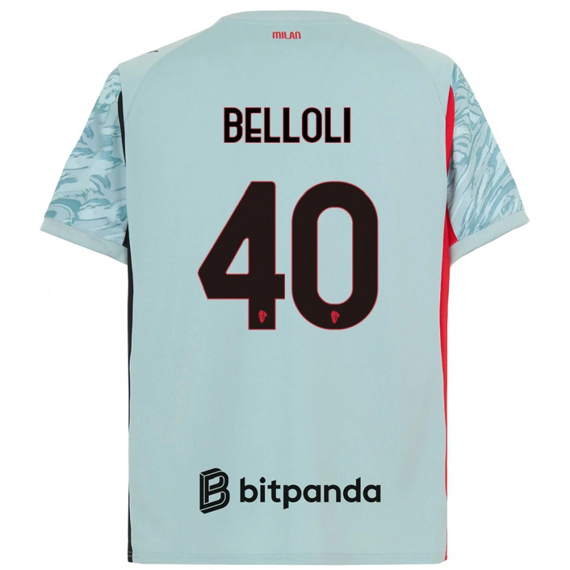 Danxen Niño Camiseta Sofia Belloli #40 Azul Claro Rojo Portero Equipación 2025/26 La Camisa México