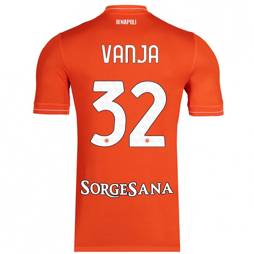 Danxen Niño Camiseta Vanja Milinković-Savić #32 Naranja Rojo Blanco Portero Equipación 2025/26 La Camisa México