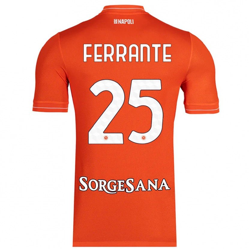 Danxen Niño Camiseta Mathias Ferrante #25 Naranja Rojo Blanco Portero Equipación 2025/26 La Camisa México