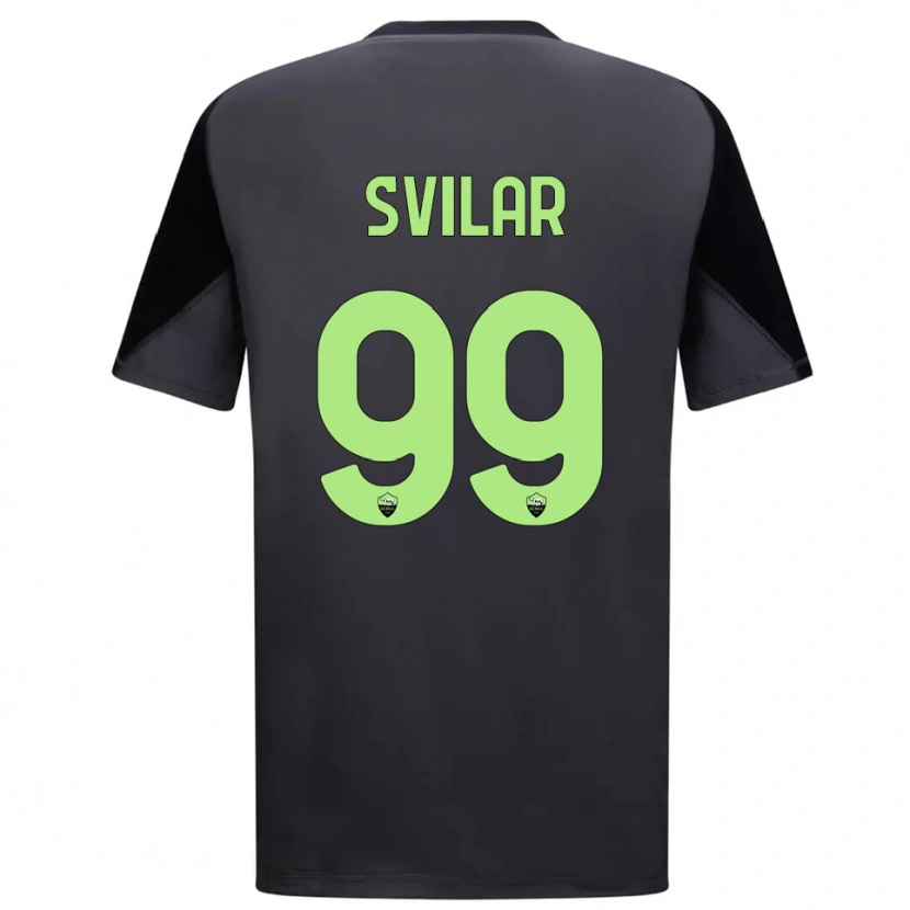 Danxen Niño Camiseta Mile Svilar #99 Negro Verde Claro Portero Equipación 2025/26 La Camisa México