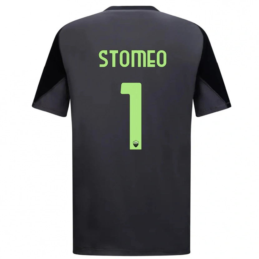 Danxen Niño Camiseta Giorgio Stomeo #1 Negro Verde Claro Portero Equipación 2025/26 La Camisa México