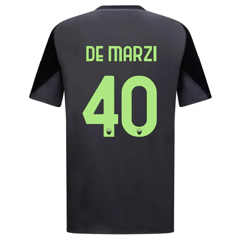 Danxen Niño Camiseta Giorgio De Marzi #40 Negro Verde Claro Portero Equipación 2025/26 La Camisa México