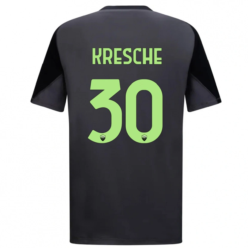 Danxen Niño Camiseta Isabella Kresche #30 Negro Verde Claro Portero Equipación 2025/26 La Camisa México