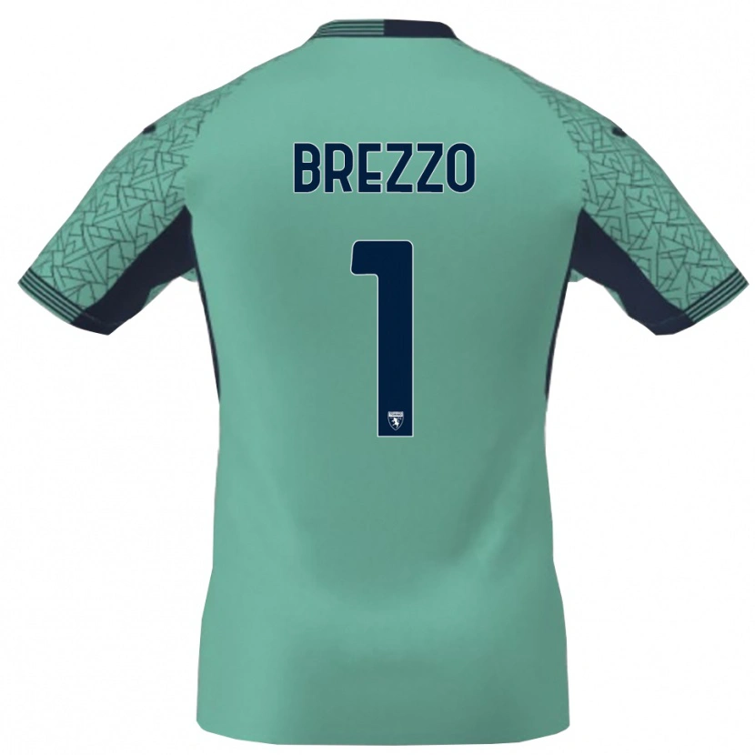 Danxen Niño Camiseta Matteo Brezzo #1 Laguna Azul Portero Equipación 2025/26 La Camisa México