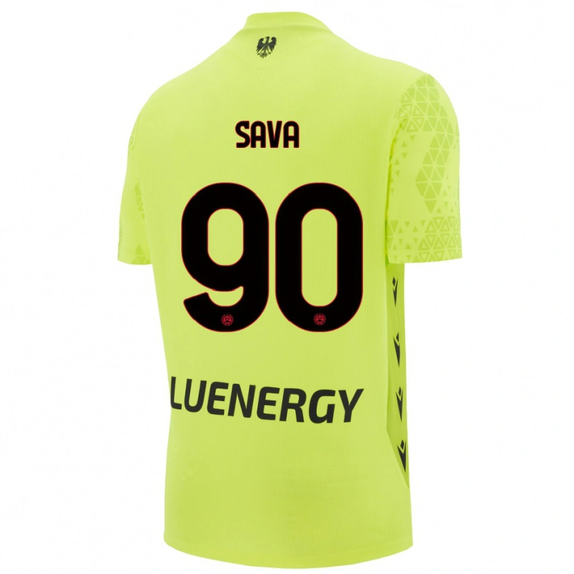 Danxen Niño Camiseta Răzvan Sava #90 Verde Amarillo Negro Portero Equipación 2025/26 La Camisa México