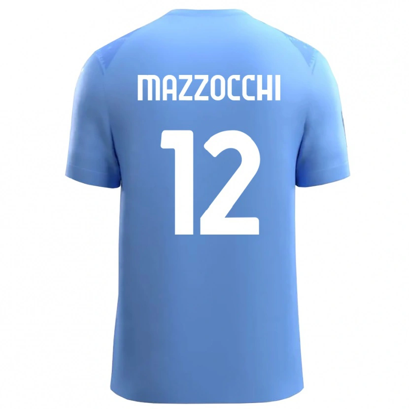 Danxen Niño Camiseta Alessandro Mazzocchi #12 Azul Cielo Blanco Portero Equipación 2025/26 La Camisa México
