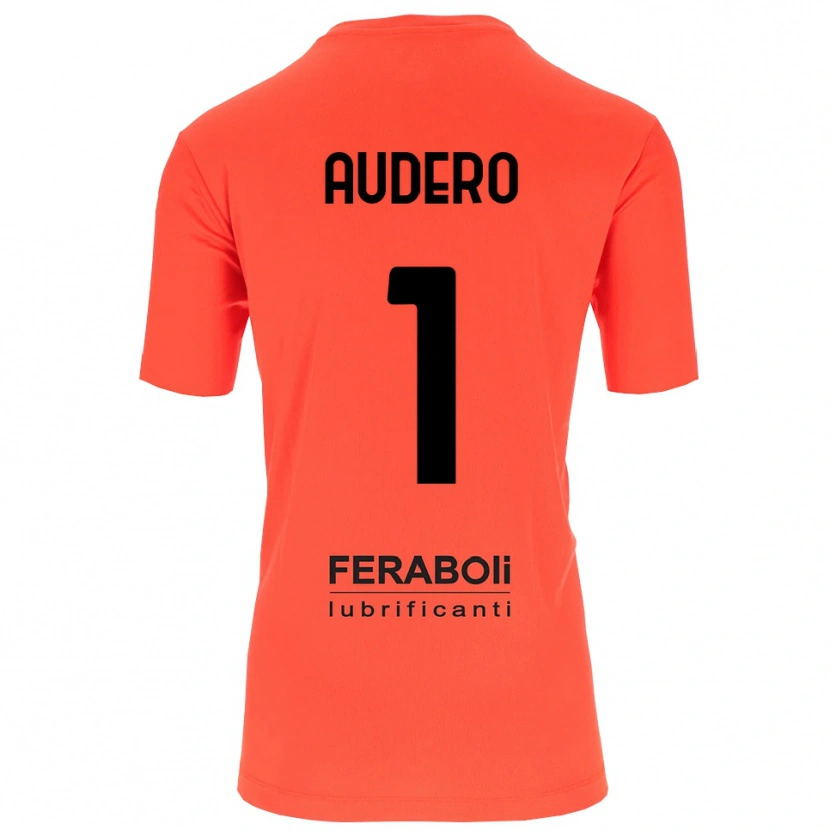 Danxen Niño Camiseta Emil Audero #1 Naranja Rojo Negro Portero Equipación 2025/26 La Camisa México