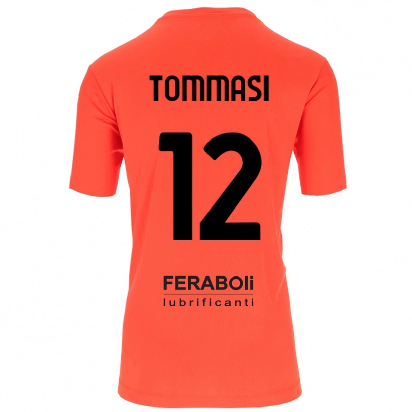 Danxen Niño Camiseta Francesco Tommasi #12 Naranja Rojo Negro Portero Equipación 2025/26 La Camisa México