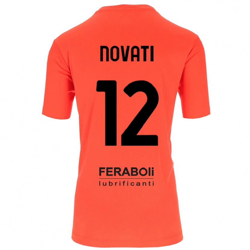 Danxen Niño Camiseta Lorenzo Novati #12 Naranja Rojo Negro Portero Equipación 2025/26 La Camisa México