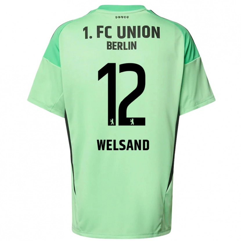 Danxen Niño Camiseta Oskar Welsand #12 Verde Claro Negro Portero Equipación 2025/26 La Camisa México