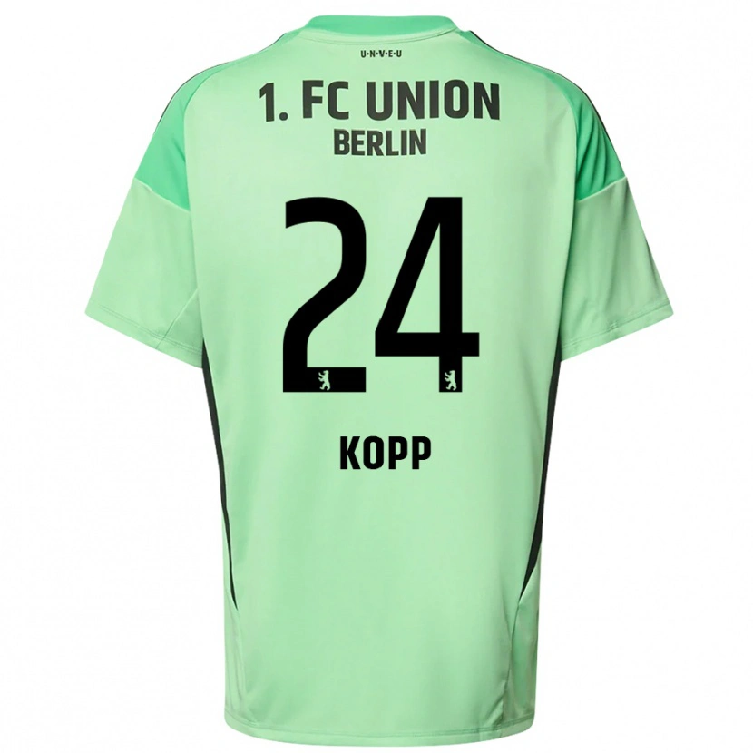 Danxen Niño Camiseta Marvin Kopp #24 Verde Claro Negro Portero Equipación 2025/26 La Camisa México