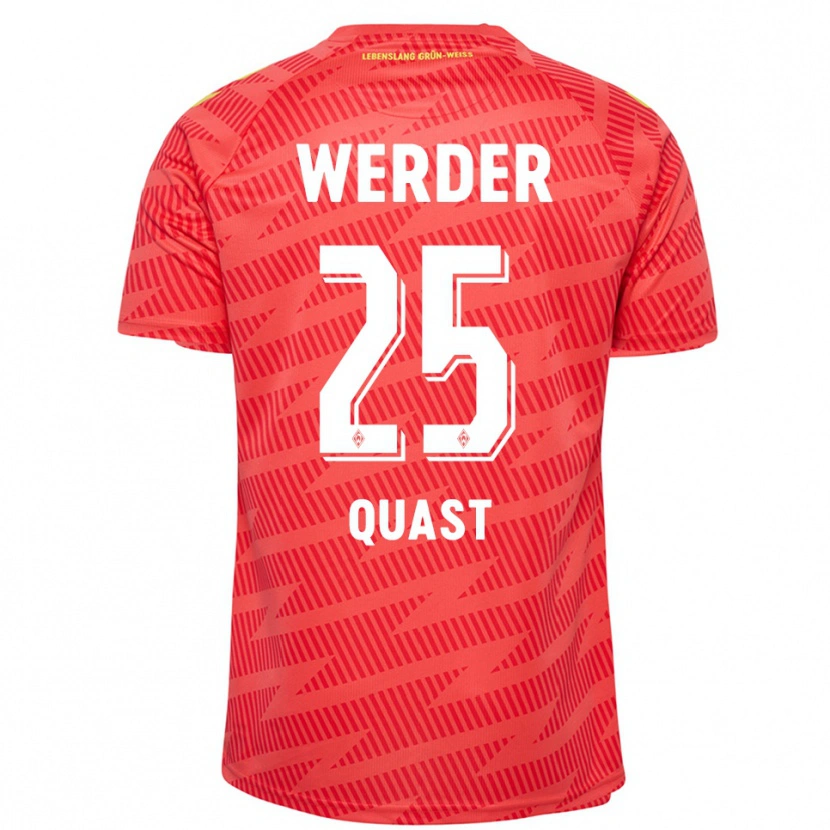 Danxen Niño Camiseta Soenke Quast #25 Rojo Amarillo Portero Equipación 2025/26 La Camisa México