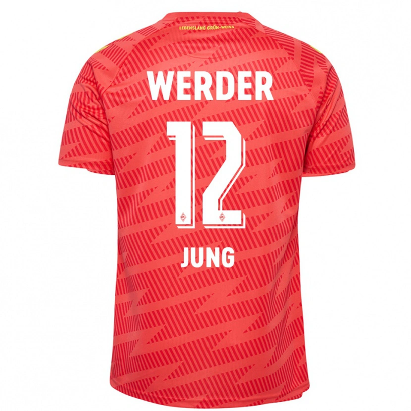 Danxen Niño Camiseta Hugo Jung #12 Rojo Amarillo Portero Equipación 2025/26 La Camisa México