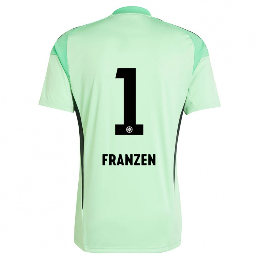 Danxen Niño Camiseta Marlon Franzen #1 Verde Claro Negro Portero Equipación 2025/26 La Camisa México
