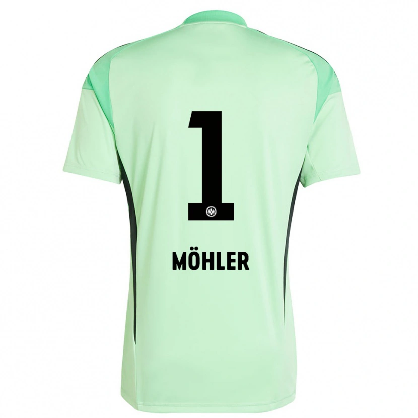 Danxen Niño Camiseta Emil Möhler #1 Verde Claro Negro Portero Equipación 2025/26 La Camisa México