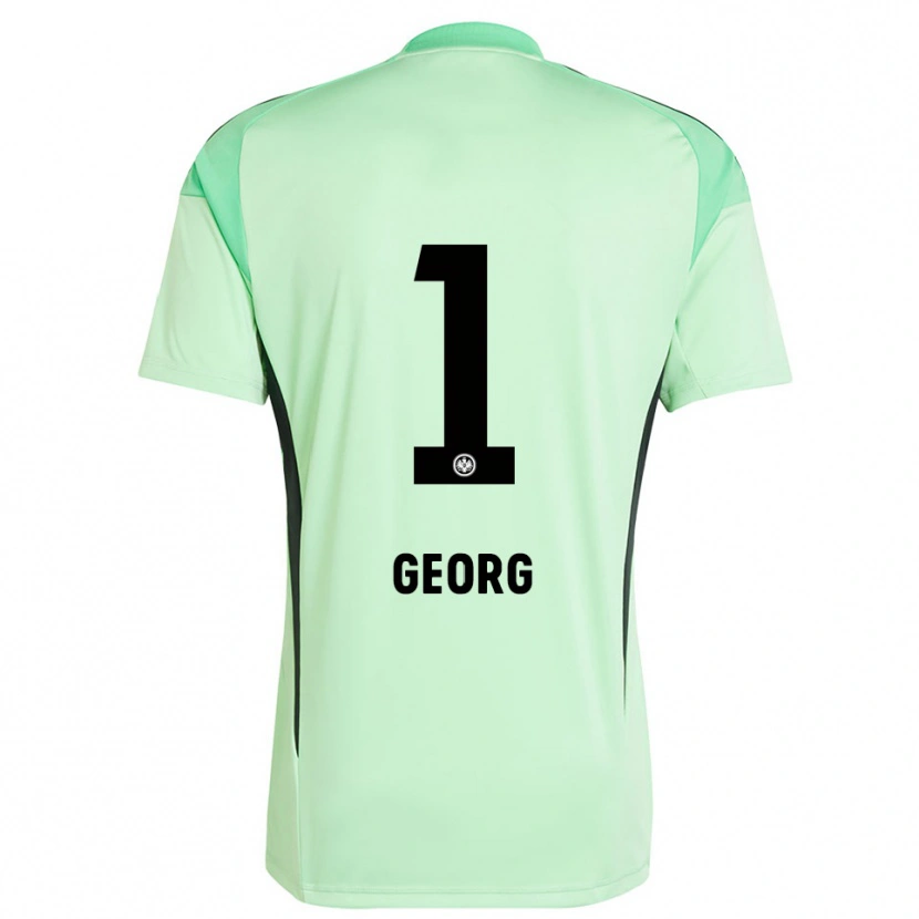 Danxen Niño Camiseta Hannes Georg #1 Verde Claro Negro Portero Equipación 2025/26 La Camisa México