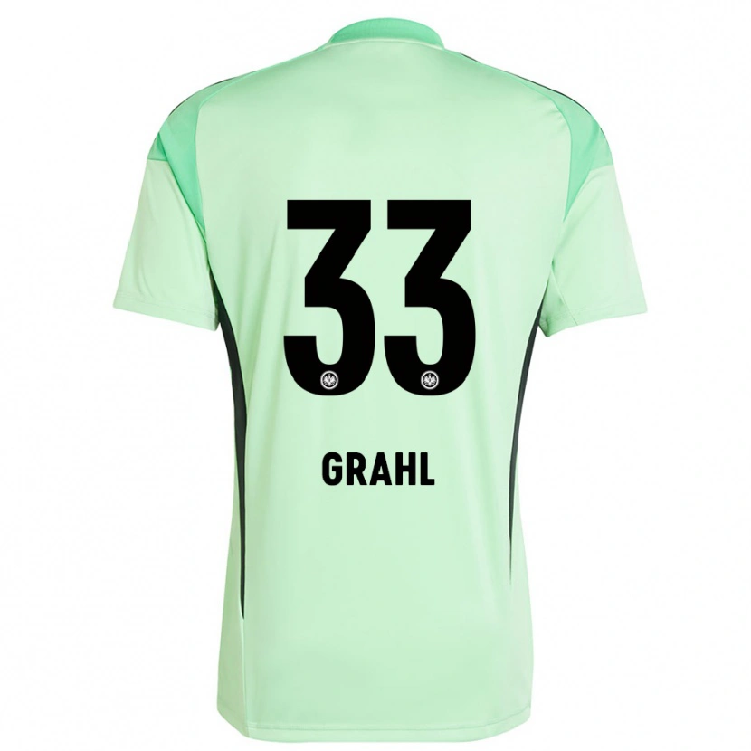 Danxen Niño Camiseta Jens Grahl #33 Verde Claro Negro Portero Equipación 2025/26 La Camisa México