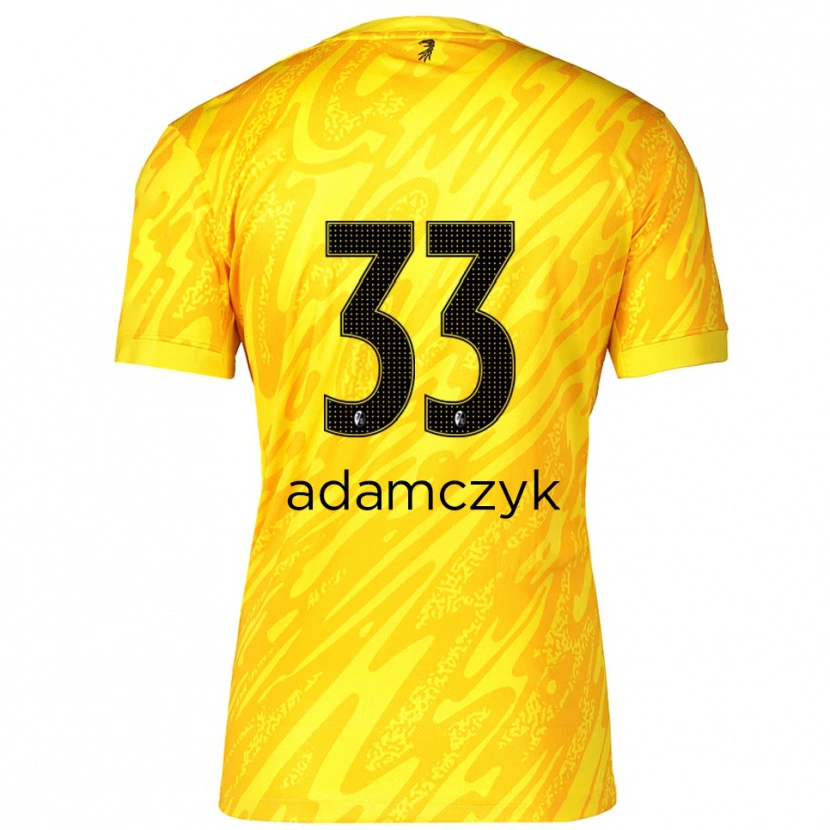 Danxen Niño Camiseta Rebecca Adamczyk #33 Amarillo Negro Portero Equipación 2025/26 La Camisa México