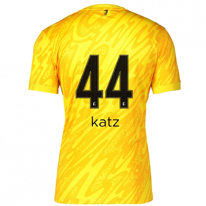 Danxen Niño Camiseta Kilian Katz #44 Amarillo Negro Portero Equipación 2025/26 La Camisa México