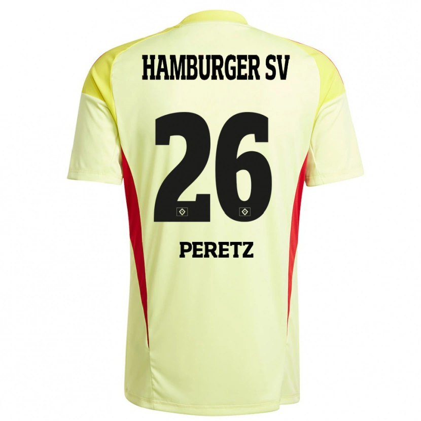 Danxen Niño Camiseta Daniel Peretz #26 Amarillo Negro Rojo Portero Equipación 2025/26 La Camisa México